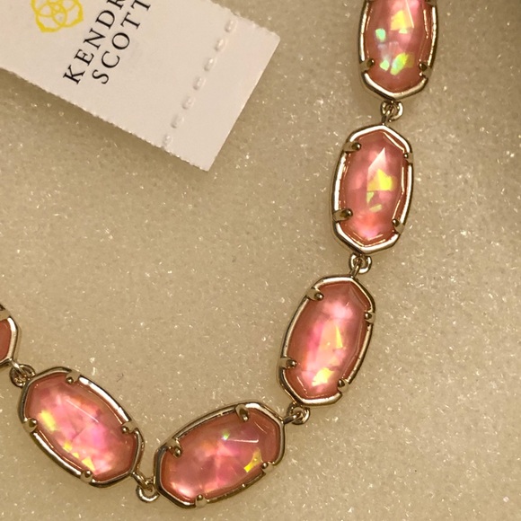 NWT Kendra Scott RARE & Retired Grayson Bracelet Iridescent Coral Illusion Gold! - Picture 11 of 16